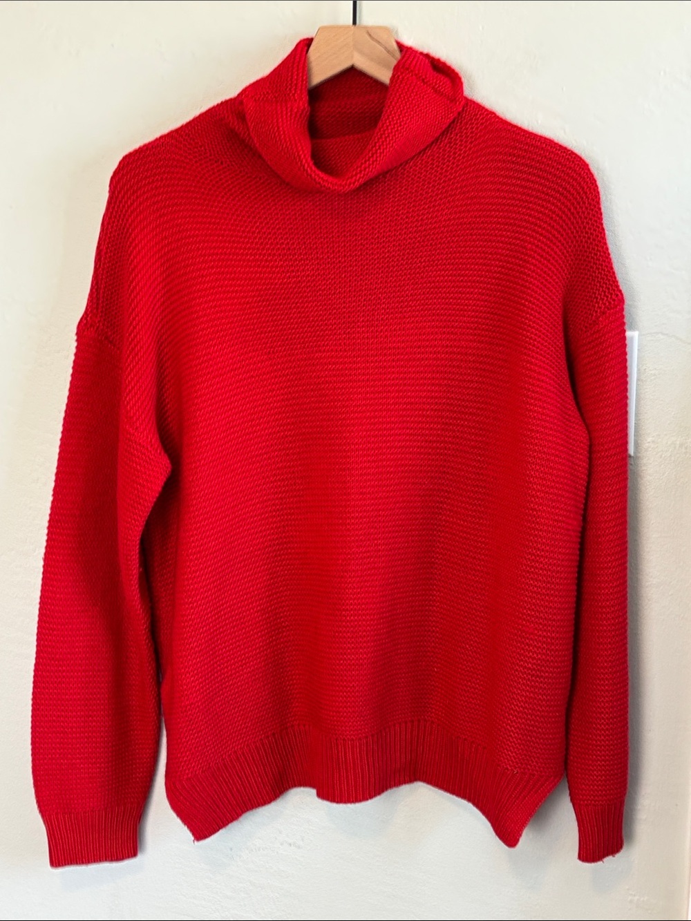 Bundle 2/$30! Womens Red Turtleneck Knit Sweater M Relaxed Fit Great Condition
